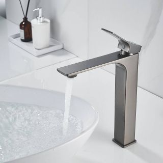 Смеситель для раковины Shevanik S6111T оружейная сталь